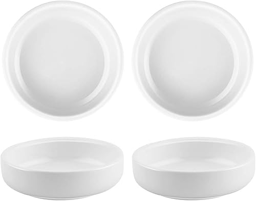 Juego de 4 platos de cerámica para salsa de soja de 3.5 pulgadas, cuencos pequeños de porcelana para condimentos, multiusos, de un solo color, para