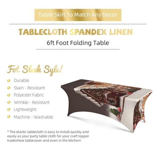 Nappe extensible 1,8m rectangulaire infroissable et lavable pour table de banquet - 6