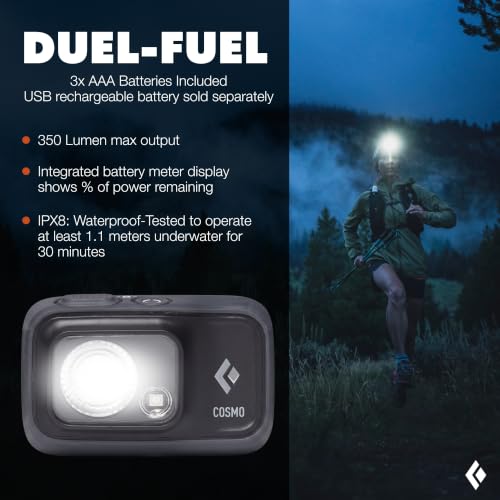Black Diamond čeona lampa Cosmo 350 HEADLAMP, boja: Graphite