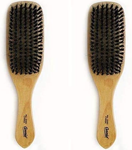 AnnieNatural Boar Bristle Hard Wave Brush 2060 2 pieces