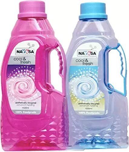 Nayasa Fontana 1500 ml Bottle (Pack of 2, Multicolor)