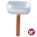 Beistle Inflatable Hammers – 2 Pack Novelty Blow-Up Props with Silver Head and Brown Handle, Superhero Carnival Prizes, Medieval Party Supplies for Game Nights, Favors and Costume Accessories, 18”