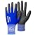 KAYGO Work Gloves PU Coated-12 Pairs, KG15P,Nylon Lite Polyurethane Safety Work Gloves, Gray Polyurethane Coated, Knit Wrist Cuff,Ideal for Light Duty Work (Medium, Blue)