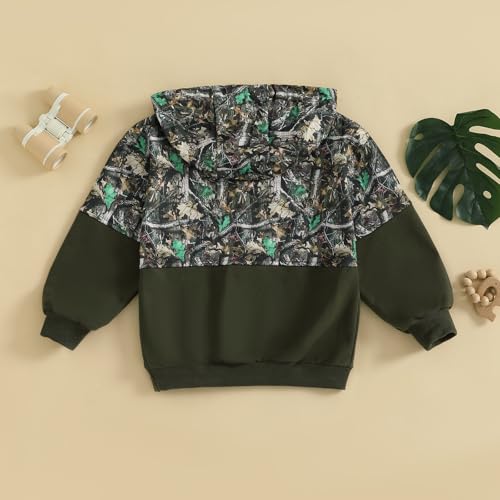 Toddler Boy Hoodies Camouflage Zip-up Long Sleeve Boys Hooded Jacket Fall Winter Halloween Festival Outfits3