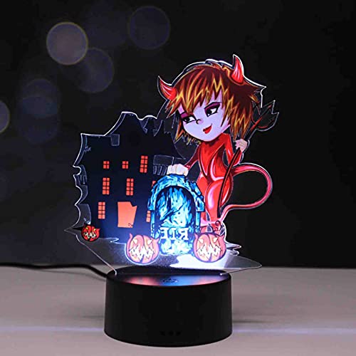 ZCYX LED 3D Veilleuse Creative USB Table Enfichable Lampe De Chevet Romantique Coloré Lumière Ambiante Enfants Décoration de La Maison Boîte-Cadeau Cover