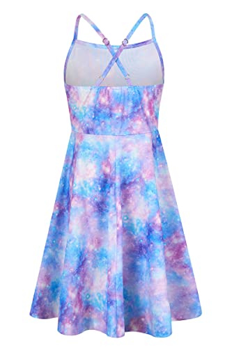 Girls Summer Sundress Adjustable Strap Cami Dress Spaghetti Strap Dresses Size 4-132