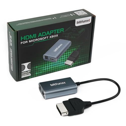 BITFUNX Adaptateur HDMI pour console Xbox, convertisseur HDMI pour console Xbox – Câble HD compatible avec son surround numérique Dolby 5.1, adaptateur de jeu vidéo Plug and Play sans décalage, pour