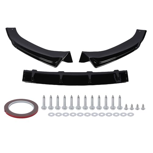 Keenso Keenso 3pcs Front Bumper Lip Splitter Spoiler for SQ5 FY Sline 2018-2020, Black, Downforce Enhancer, Easy Installation