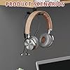 Hioip Headphone Stand Under Desk, 360° Rotation Dual Headphone Hanger, Stick-On Adhesive Headphone Holder, Universal Metal Headset Hook, Hanger for Gaming Earphone (Black) #5