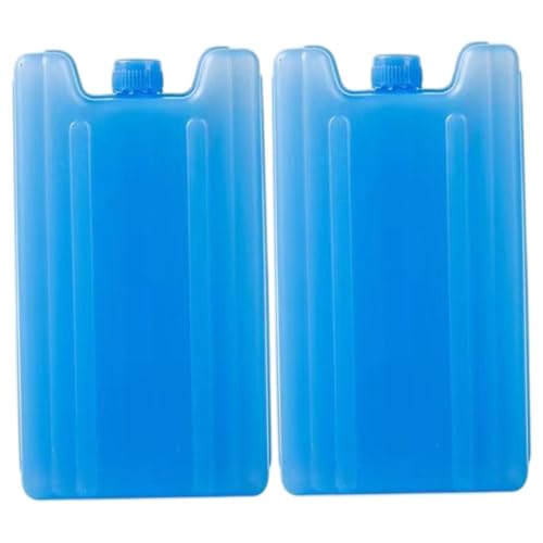 Paquetes de Hielo, 2pcs 400 ml Resiopudos Bloques de congelador de Larga duración, Paquetes de Hielo de refrigerador portátiles se Mantienen Frescos para la Bebida alimentaria Ventilador de Aire acon