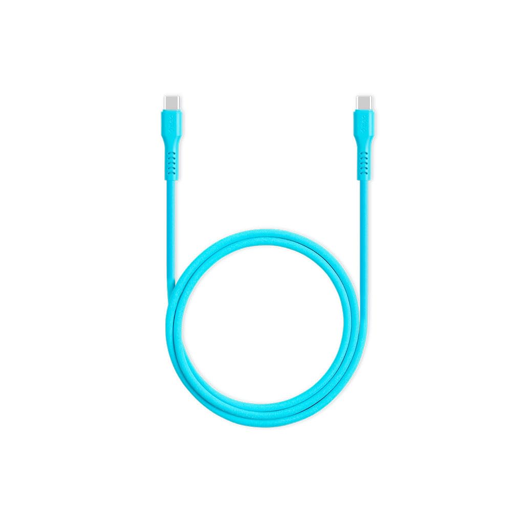 ttec USB-C - USB-C 120cm 60W PD/QC Hızlı Şarj/Data Kablosu Neon 2DK59N (Neon Mavi)