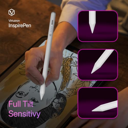 Image of Magnetic Wireless Charging 2nd Gen Stylus Pen Compatible for iPad | Palm Rejection | Pencil Compatible with iPad Pro 12.9 in 3 /4 /5 /6, iPad Pro 11 in 1 /2 /3 /4, iPad Air 4 /5 (Apple Wireless)