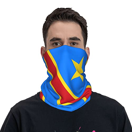 Balaclava de la República Democrática del Congo con Estampado Doble Lado para Hombres y Mujeres, Mascarilla Facial Transpirable, Pañuelo de Cuello, Bandana, Cubreboca, Blanco miniatura 1