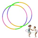 2 STK Hula Hoop Reifen Kinder, Abnehmbares Hullahub Reifen für Kinder, Kunststoff Hulahoopreifen für Kinders Jungen Mädchen, Hoola Hoops für Fitness Sport Gymnastikreifen Kinders 4 Jahre Erwachsene