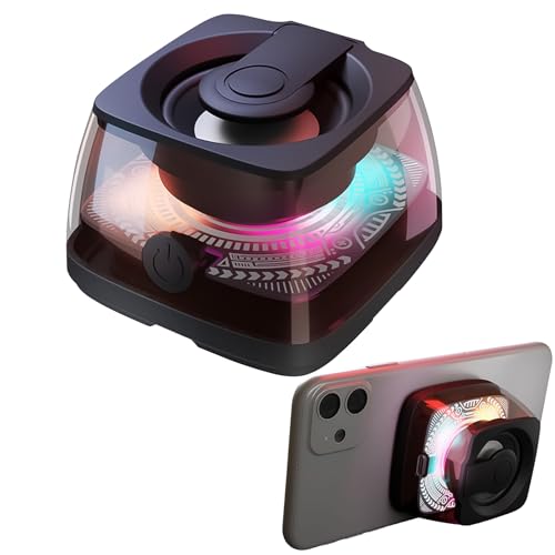mumisuto S28 Altavoz Bluetooth Magnético, Altavoz Portatil con Sonido Envolvente 3D & Luce RGB, 100g Ligero Bluetooth Speaker Inalámbrico con Soporte para Movil, TWS Emparejamiento