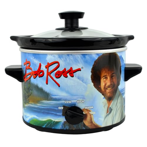 Uncanny Brands Bob Ross 2 Quart Slow Cooker- Happy Little