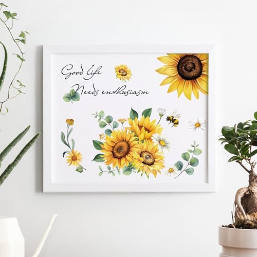 Transferts de tournesols pour meubles abîmés à relooker facilement - 3