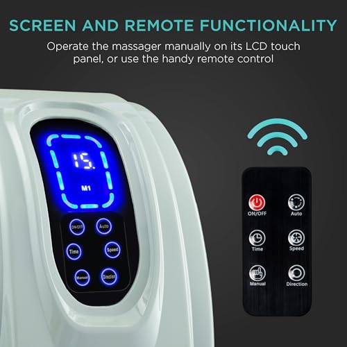 Image of Best Choice Products Shiatsu Foot Massager for Pain Relief, Plantar Fasciitis, Neuropathy, Blood Circulation, Remote Control w /Compact Design - Sage
