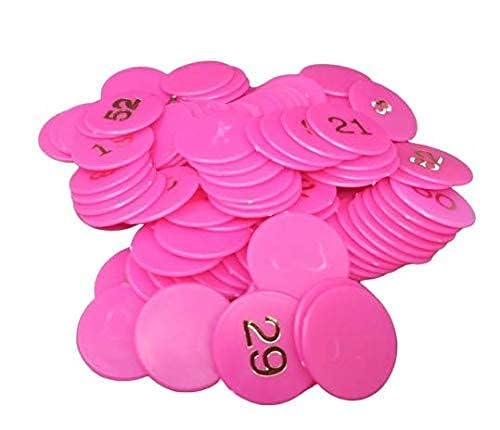 Plastic Round Number Tokens Counting Game Queue Chips Assorted Pack of 100-image-28
