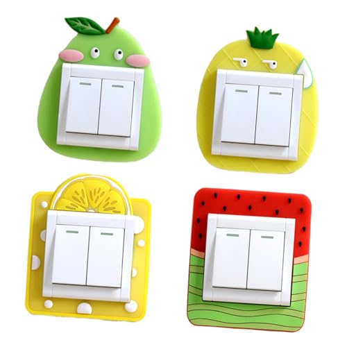Pegatinas para interruptor en dormitorios infantiles, decoración nocturna de piña 8