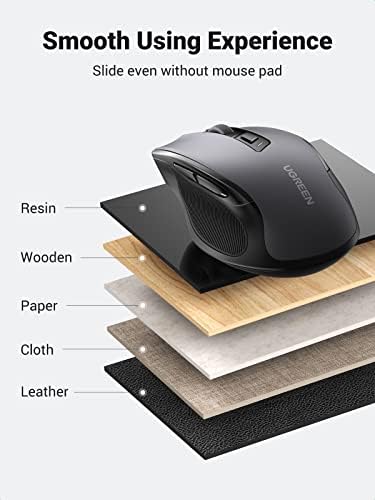 Ugreen Dual Mode 2.4GHz Kablosuz ve Bluetooth 4000DPI Sessiz Optik Mouse - Görsel 6