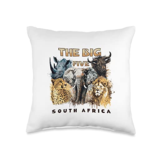 The big five South Africa South African animals Throw Pillow