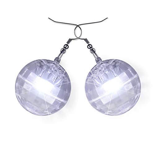 Led Light Projecting Disco Ball Light Up Earrings For Women #TOP5