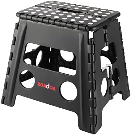 KOADOA Folding Step Stool  13 Inch Foldable Stepping Stool Anti-Slip Lightweight Collapsible Steps Stools for Kids & Adults,Kitchen,Bathroom, Garden& Outdoor