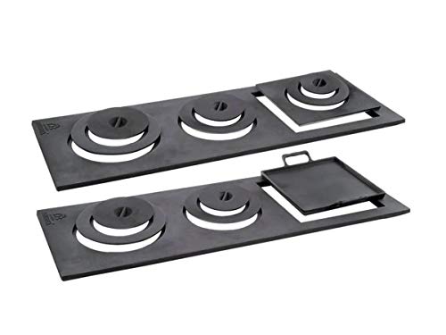 Chapa Redução Fogão A Lenha Libaneza Com Bifeteira Bassan 34x34x92,5cm