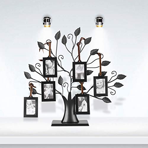 TRIXES Cadre photo en forme d'arbre familial - Cadre photo multi avec 6 cadres à suspendre...