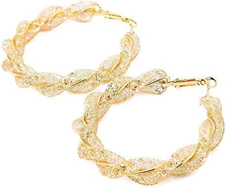 Moda Accessories Stylish Big Circle Golden Hoop Earrings For Girls & Women (Rose Gold)