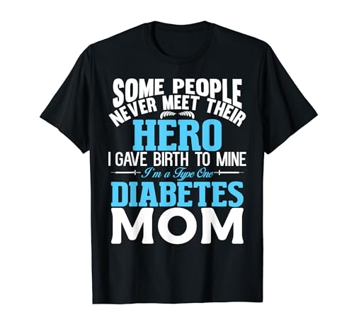 Tipo 1 Diabete Mamma Madre T1D Supporto per la sensibilizzazione diabetica Maglietta