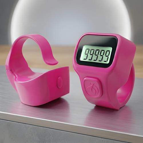Image of Digital Finger Ring Counter, LCD Display, LED Back Light in Display, up to 99999 (Pack of 1- Any Random Colour Will Be Sent As Per Availability) (Pink)