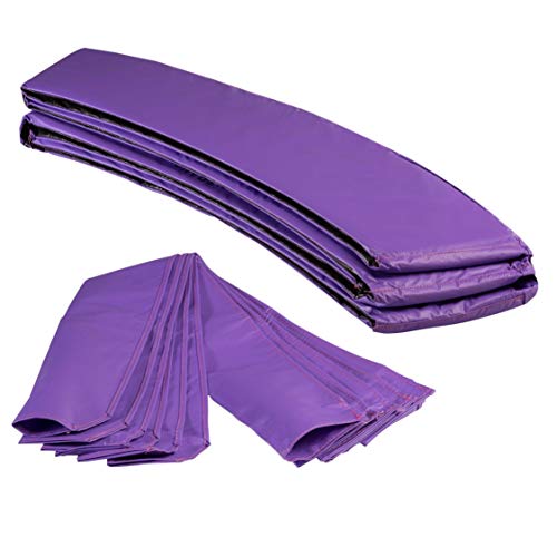 Upper Bounce® Trampoline Appearance Replacement Set, 13' Round Safety Pad with 12-Pole Sleeve Protectors - Purple
