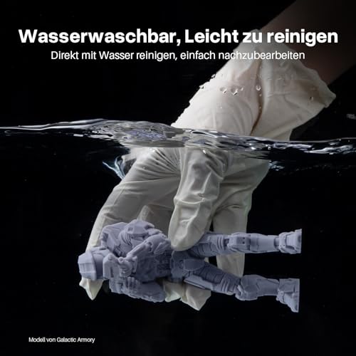 ELEGOO Wasser Waschbares ABS-Like Resin, Water Washable 3D Drucker Resin mit Hohe Haltbarkeit und Zähigkeit, Geringer Geruch, Breite Kompatibilität für MSLA/LCD/DLP 3D Drucker, 2000g Grau