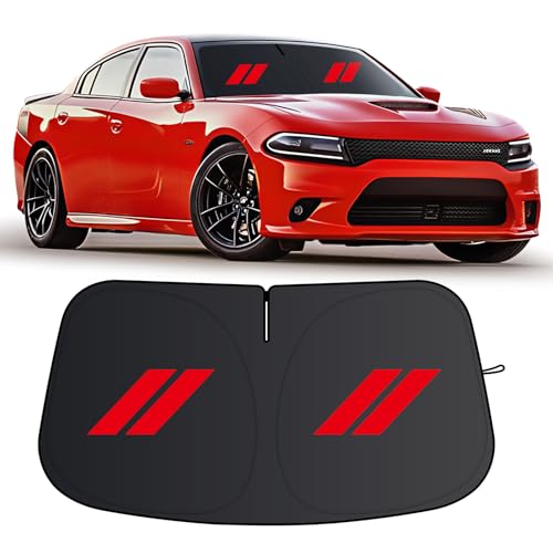 Windshield Sun Shade for Dodge Charger 2011-2024, 300T Silver Sun Visor Foldable Front Window...