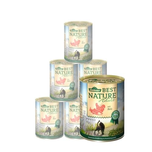 Dehner Best Nature Katzenfutter Adult, Lachs und Huhn mit Reis, 6 x 400 g (2.4 kg) 6 Dehner Best Nature Katzenfutter Adult, Lachs und Huhn mit Reis, 6 x 400 g (2.4 kg)