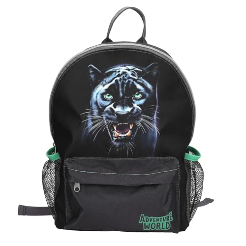 Sac à dos Adventure World Panther Depesche noir et vert 13694 pour enfant avec bretelles