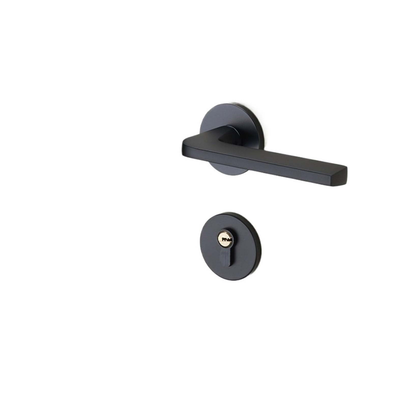 NYRXRYTCA Black Door Lock Indoor Bedroom Silent Room Door Lock Bathroom Door Handle Household Split Lock(Type A Black)