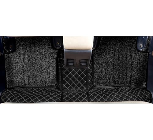 Image of Autofurnish Luxury 7D Car Mat Full Set for Hyundai Creta 2015-19 || Luxury Leather Dual-Stitch Full Set 7D Car Floor Mat || 100% Waterproof || Color : Black Beige