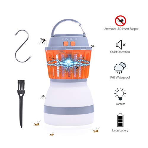 Suxman Lampara Mosquitos, Antimosquitos, Mata Mosquitos Electrico, Moscas, Polillas, Zancudos, Antimosquitos electrico 2 en 1 Noche Lámpara Impermeable, Portátil, Recargable, para Capamento y Casa