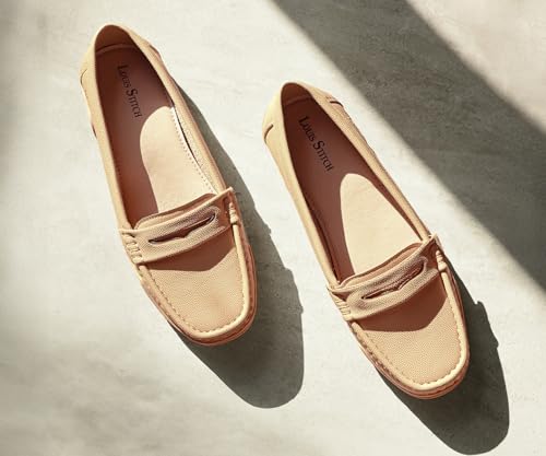 Image of LOUIS STITCH Women's Premium Slip-On Loafers | Elegant Solid Slip-On Comfort Shoes for Casual and Formal Wear | Slip-On Loafer Shoes for Women | LSLD-BLR-HS01
