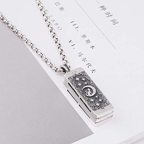 Collier harmonica en argent S925 jouable pour un style vintage unique - 2