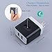 OKRAY USB Wall Charger, 2 Pack 5V/3A Portable Dual USB Travel Power Adapter Wall Charger Plug Charging Block Phone Charger with Wall Plug Compatible iPhone XS, Samsung S10/S9/S8, Android (Black White)