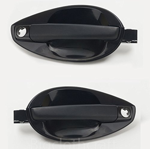 Genuine Outside Chrome Door Handle Catch (unpainted) LH & RH Set For 2003-2008 Hyundai Tiburon Coupe (826502C000 & 826602C000) Left (Driver) & Right (Passenger) side