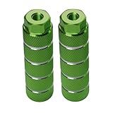 Bike Pegs Aluminum Alloy Bicycle Foot Pegs Anti Skid Lead Foot Pedal BMX Pegs 2PCS Green Summer Outdoor Sports Accessories