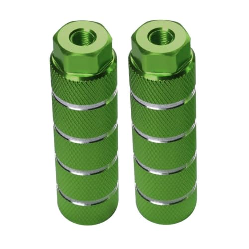 Bike Pegs Aluminum Alloy Bicycle Foot Pegs Anti Skid Lead Foot Pedal BMX Pegs 2PCS Green Summer Outdoor Sports Accessories