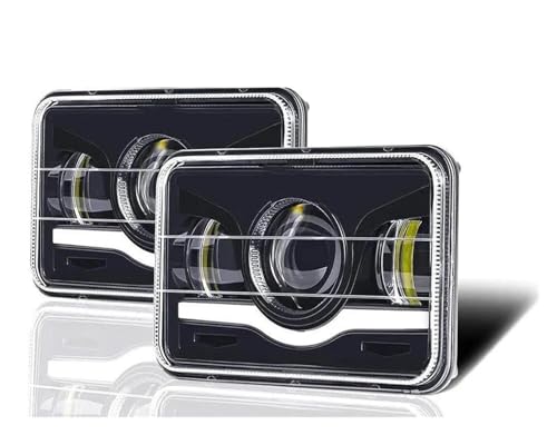 Phare LED 4x6 Pouces Feu Circulation Diurne 12V 24V Travail H4