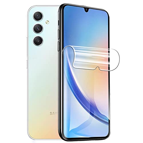 [2 Piezas] Protector de Pantalla Hidrogel para Samsung Galaxy A34 5G (6.6'), [HD] Películas de Hidrogel Flexible de TPU [NO Vidrio]