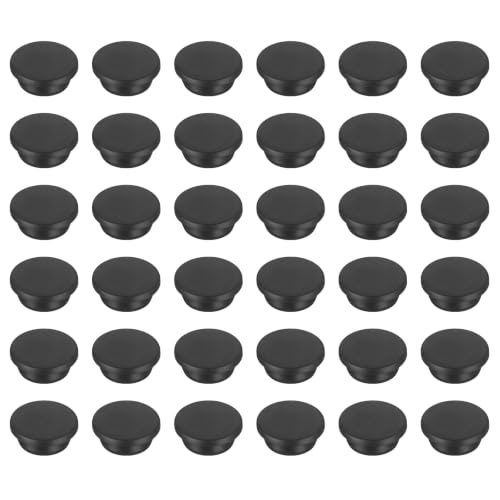 Image of MECCANIXITY 36pcs T-Shaped Silicone Plugs 29mm 1-1 /8 Inch Dia Snap in Plug Hole Seal Cover Round Rubber Stopper for 28-29mm Holes Kitchen Rubber Bulkheads Waterproof Sealing, Black